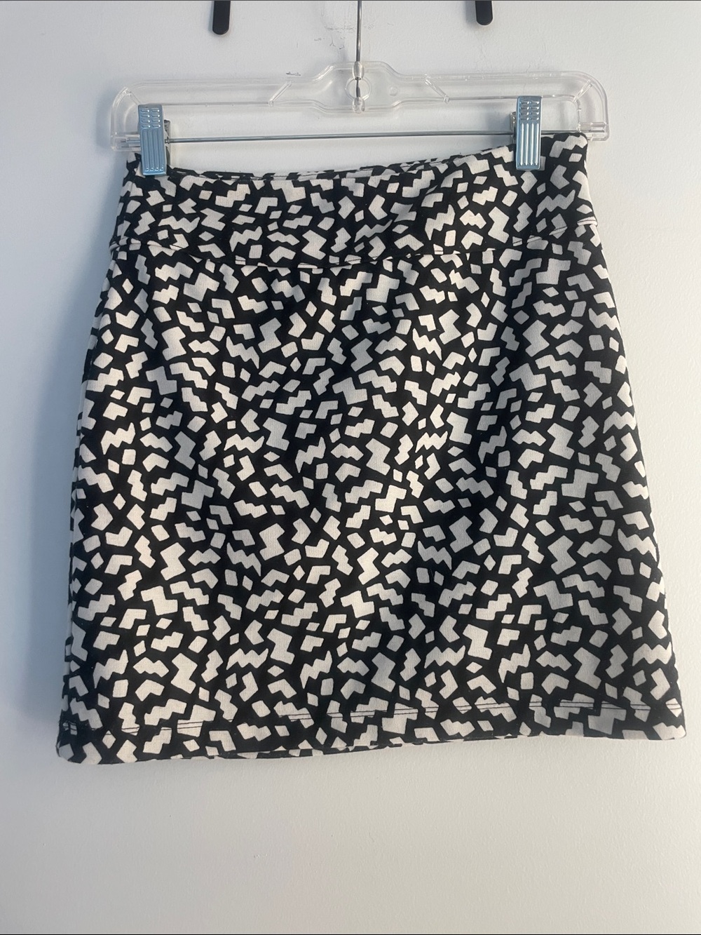 silence + noise Black and White Abstract Mini Skirt